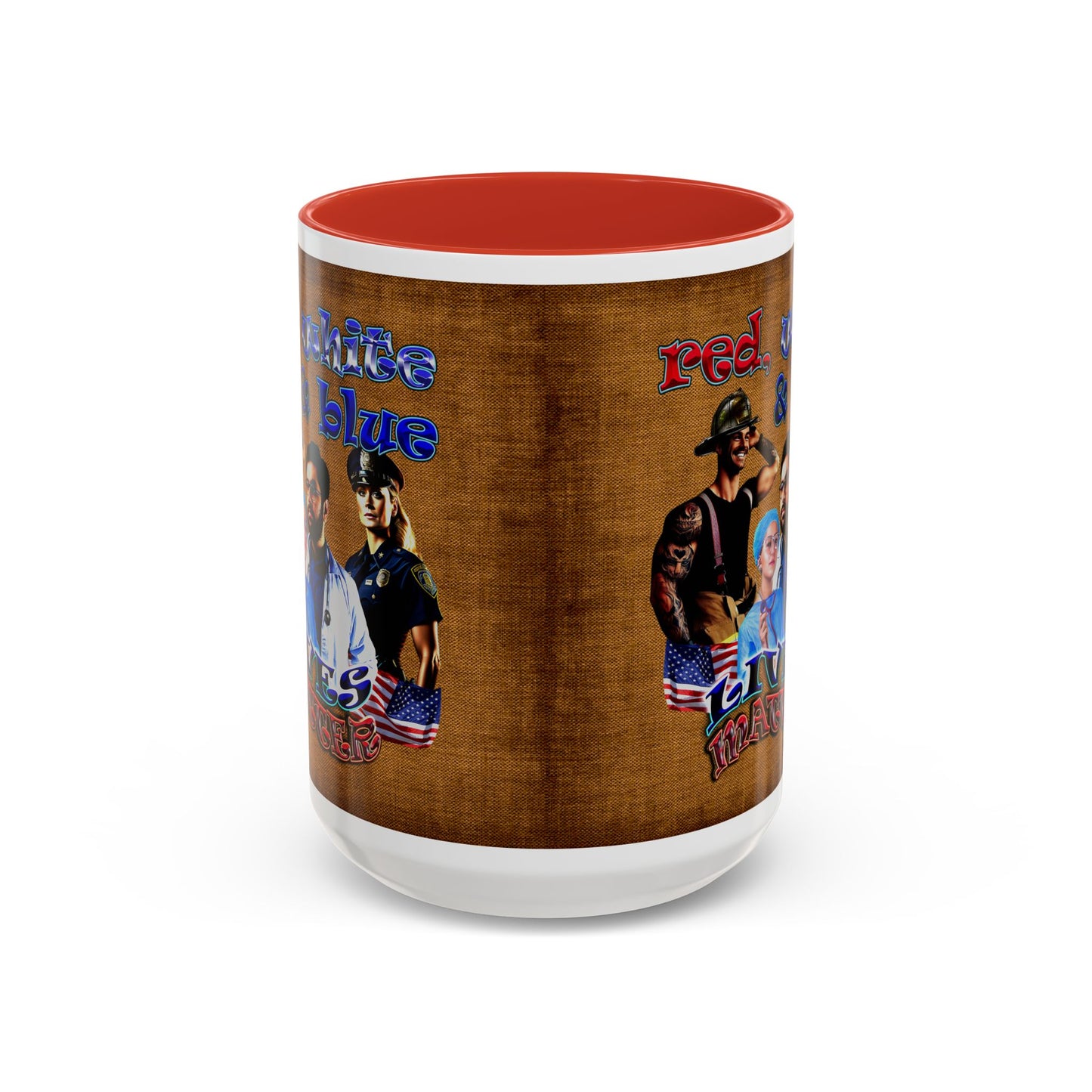 rw&b lives matter - Accent Mug (brown papyrus)