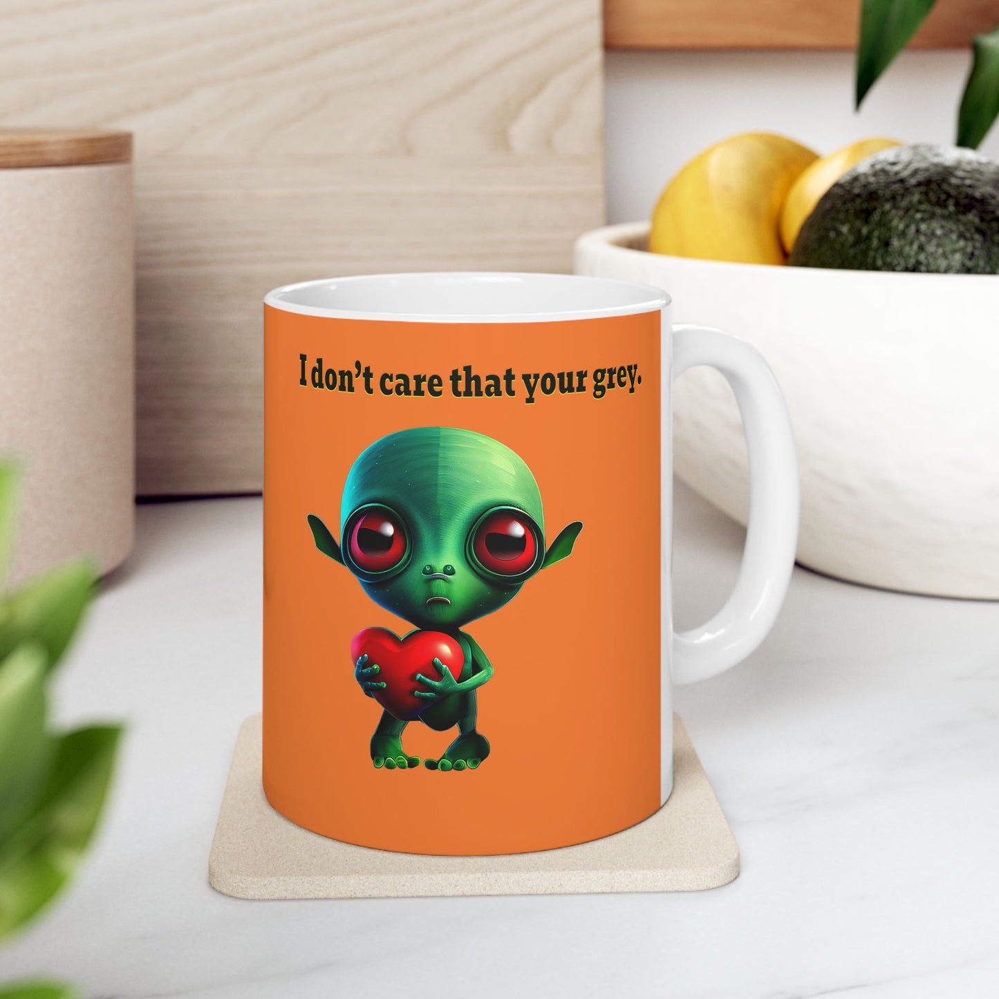 I don't care that your grey - White Mug (crusta)