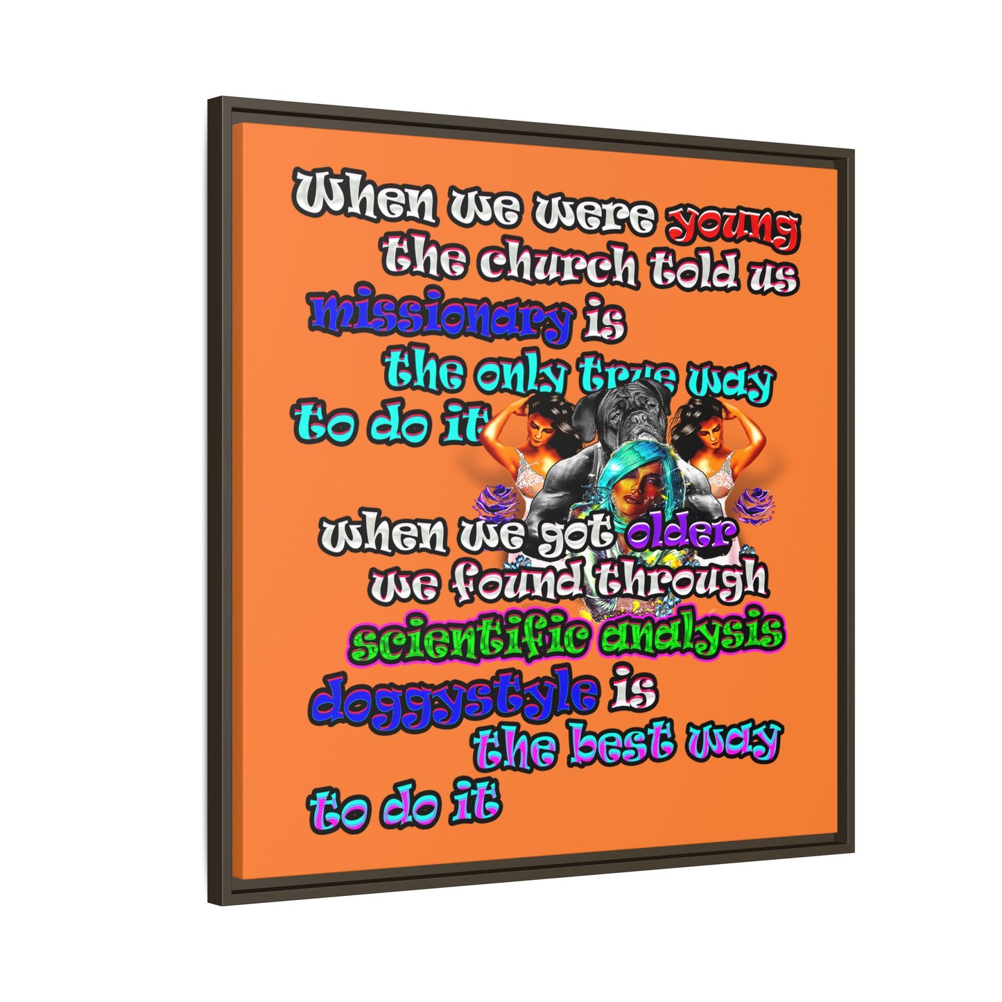 doggystyle - framed canvas art (crusta)