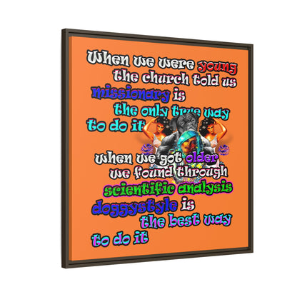doggystyle - framed canvas art (crusta)
