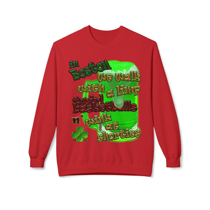celtics logo - Unisex Midweight Softstyle Fleece Crewneck Sweatshirt