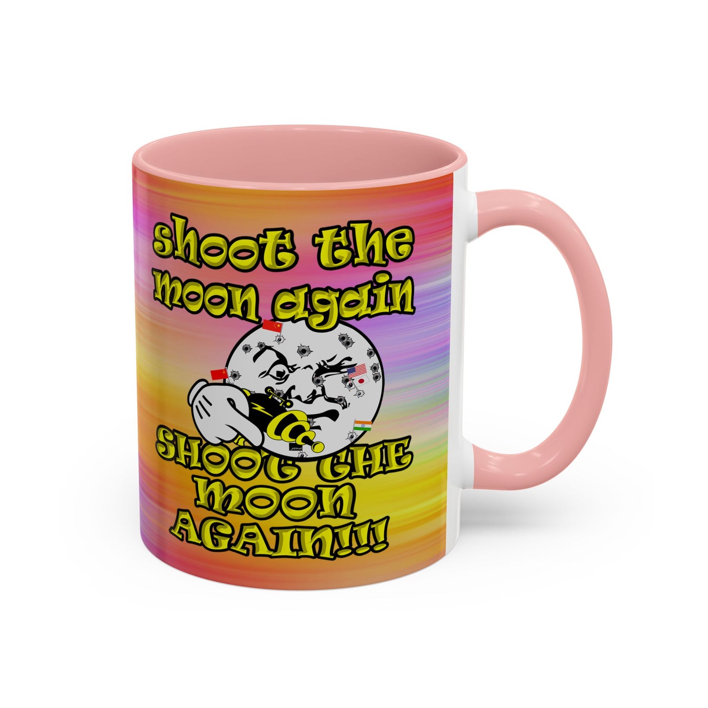 shoot the moon again - Accent Mug (color blur)