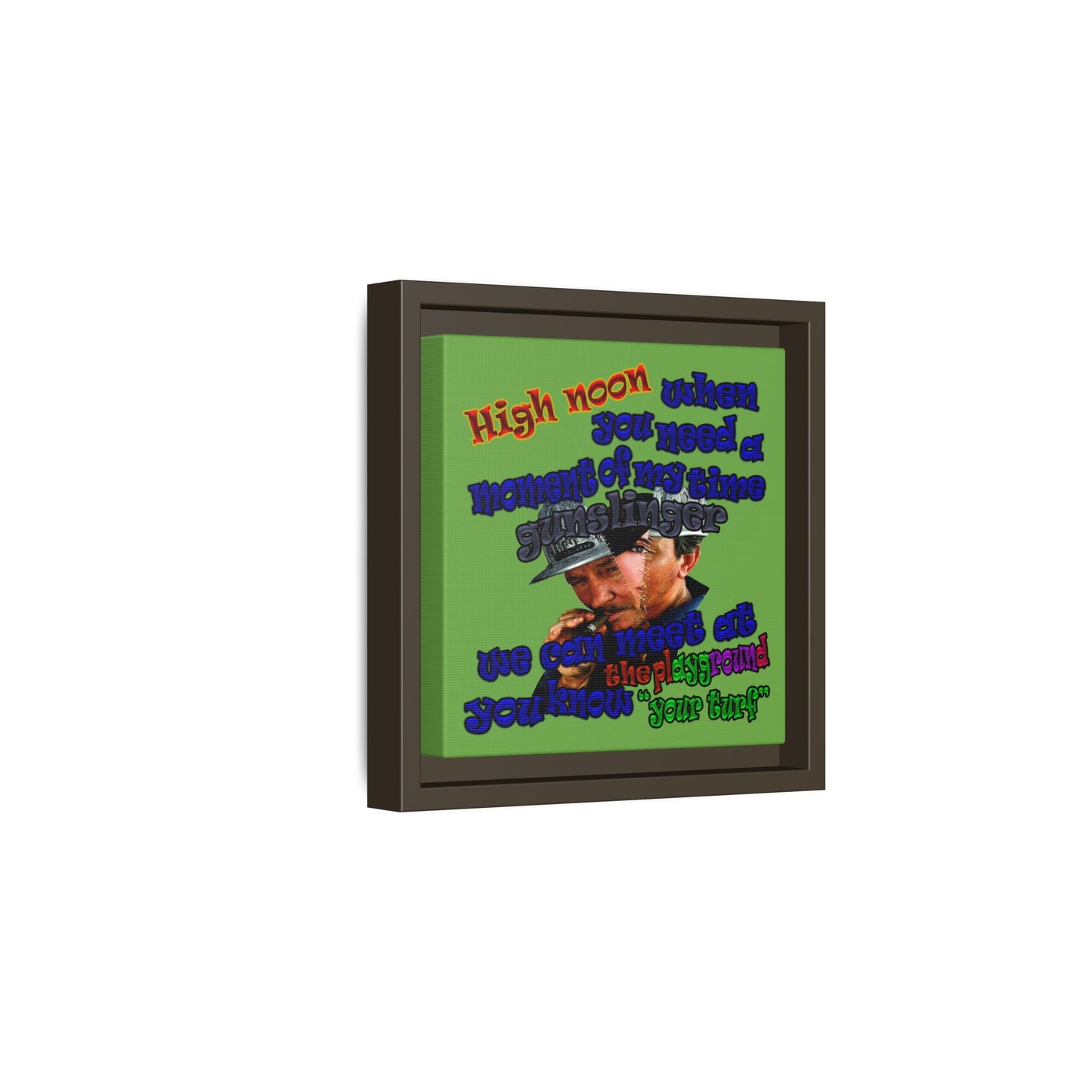 high noon - framed canvas art (green)