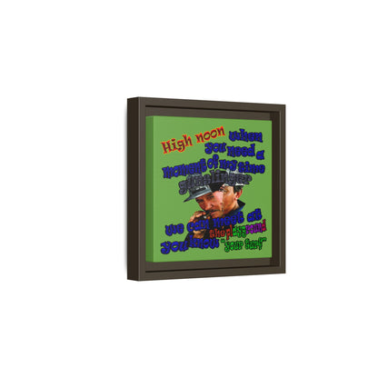 high noon - framed canvas art (green)