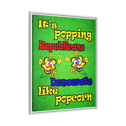 popping like popcorn - framed canvas art (green turf)