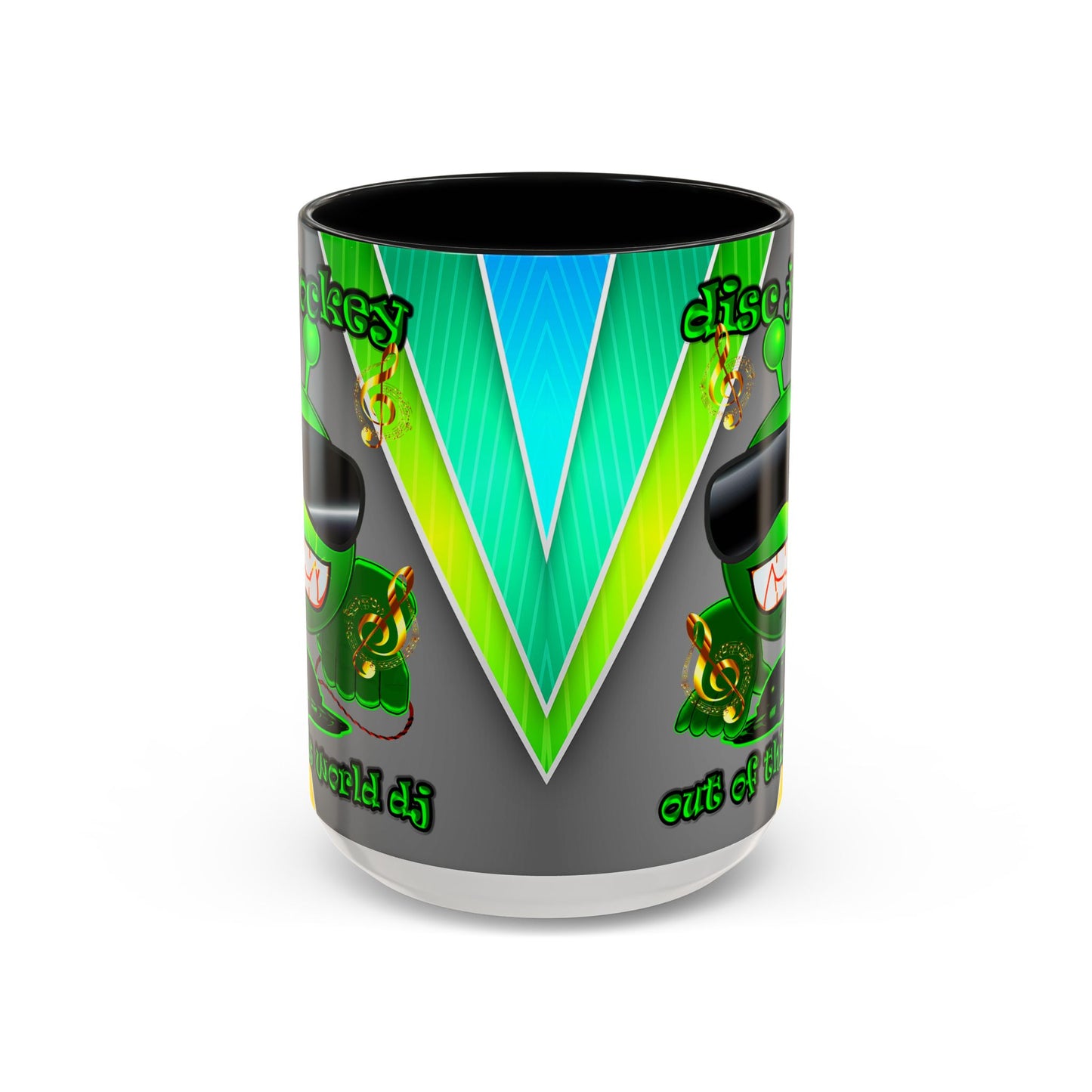 disc jockey - Accent Mug (rainbow split)