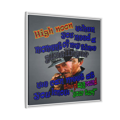 high noon - framed canvas art (grey-light grey)