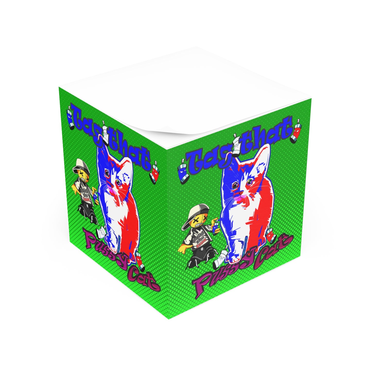 tag that - note cube (logo green)