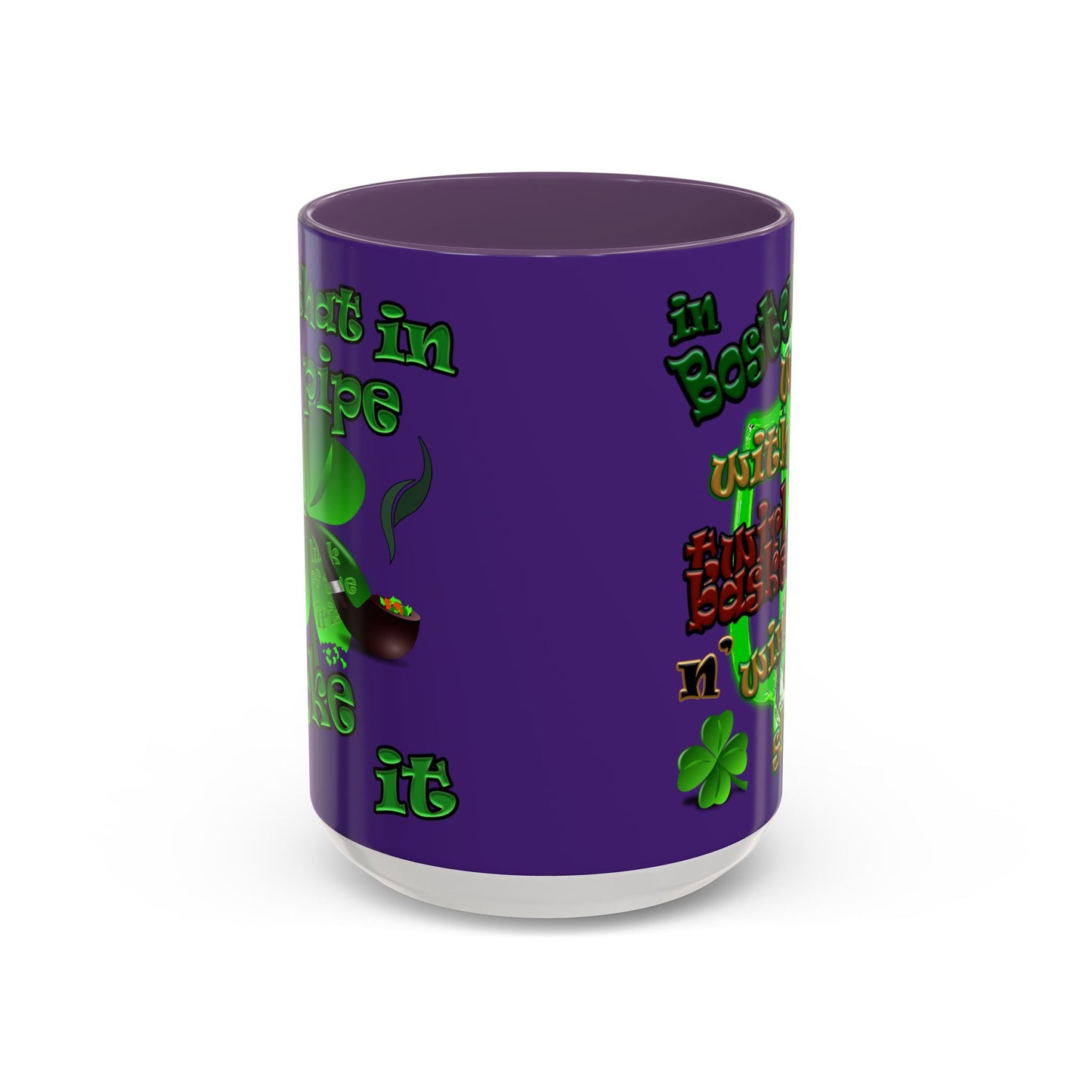 celtics logo - Accent Mug (purple)