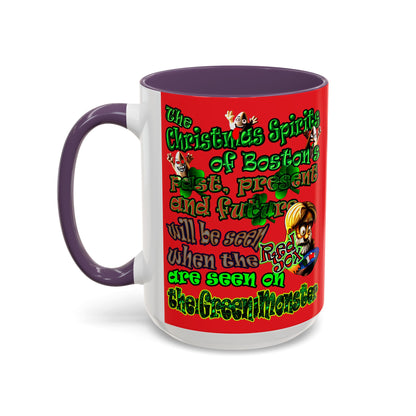 christmas spirits of boston - Accent Mug (red)
