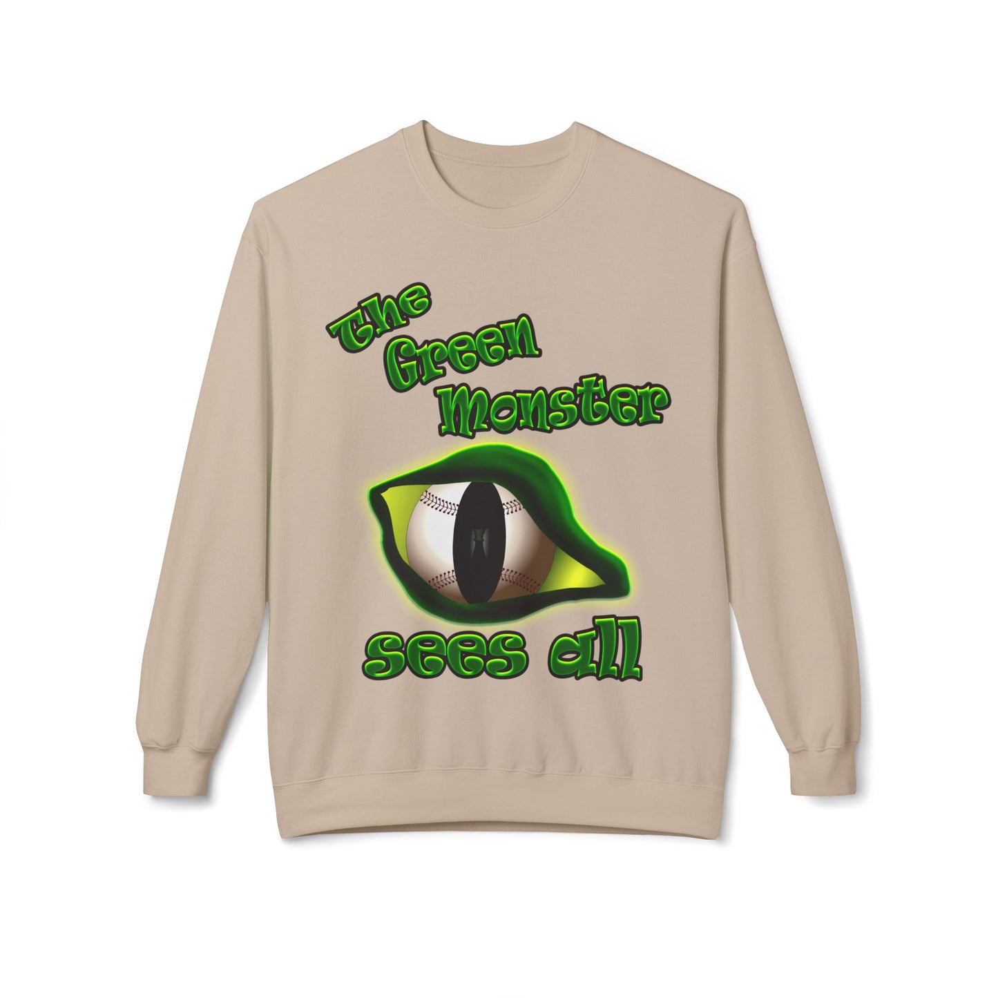green monster - Unisex Midweight Softstyle Fleece Crewneck Sweatshirt
