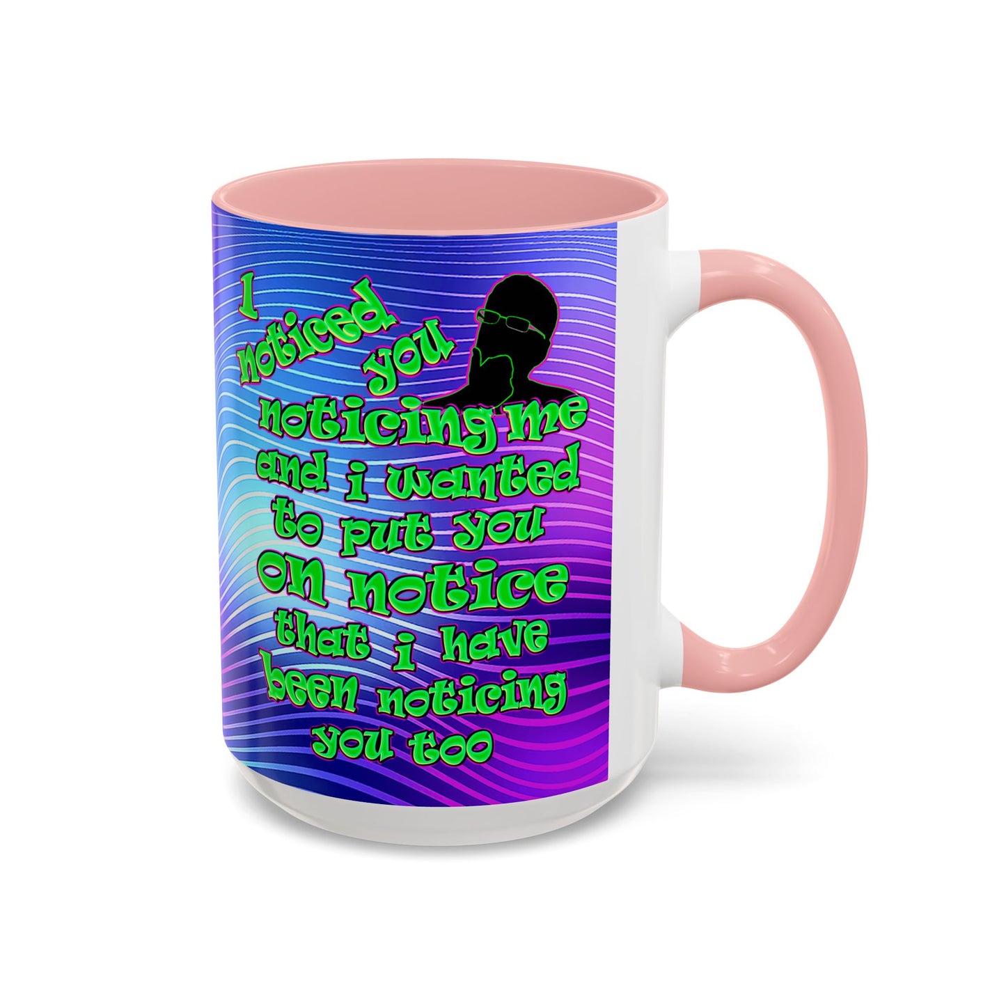 noticed you noticing - Accent Mug (purple wave)