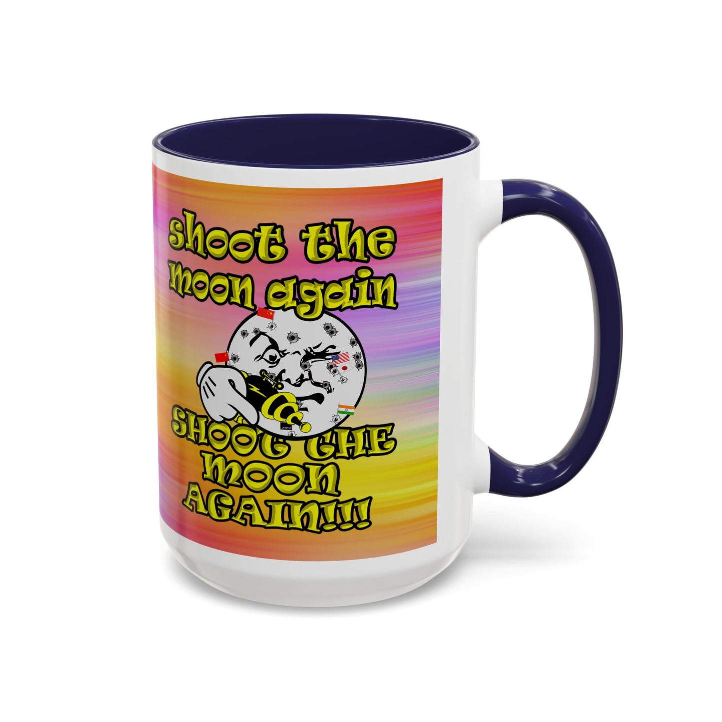 shoot the moon again - Accent Mug (color blur)