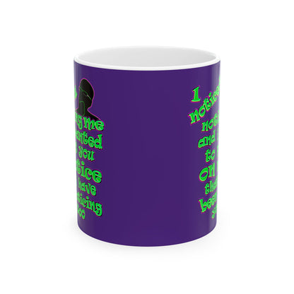 noticed you noticing - White Mug (purple)