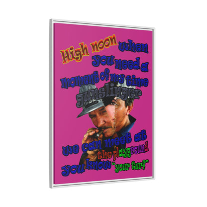 high noon - framed canvas art (pink)
