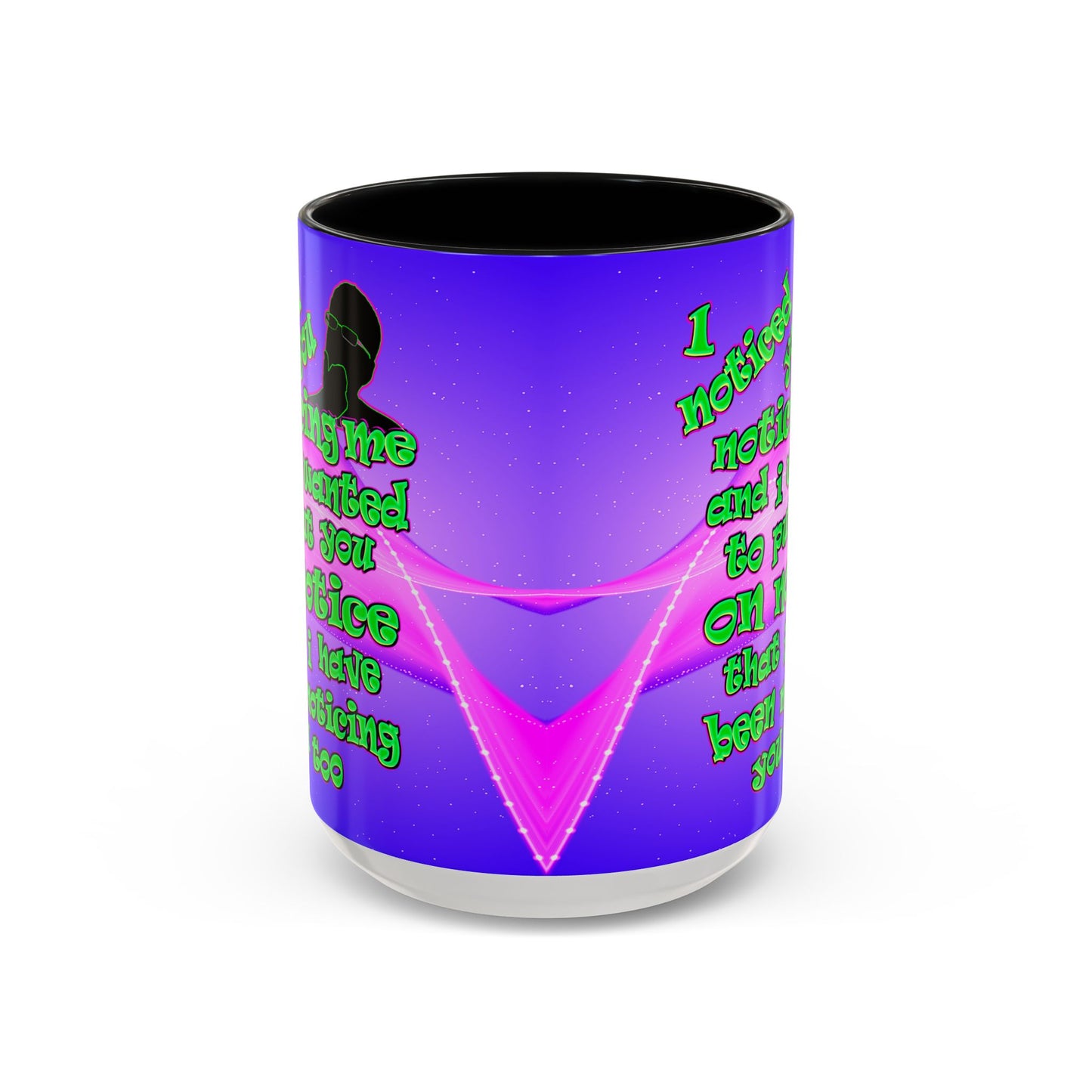 noticed you noticing - Accent Mug (purple-pink wave)