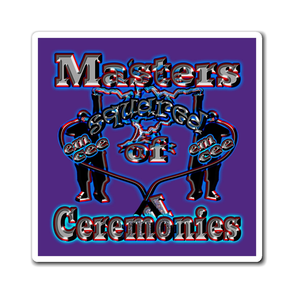 em cee squared - Magnets - (purple)