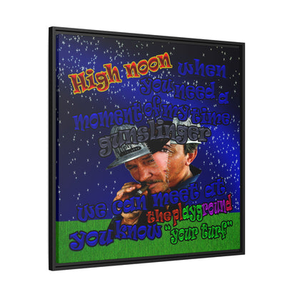 high noon - framed canvas art ('snoops' background)