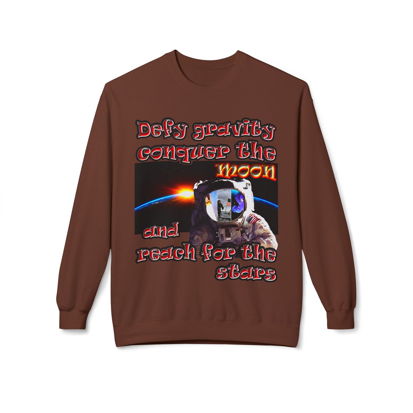 defy conquer reach - Unisex Midweight Softstyle Fleece Crewneck Sweatshirt
