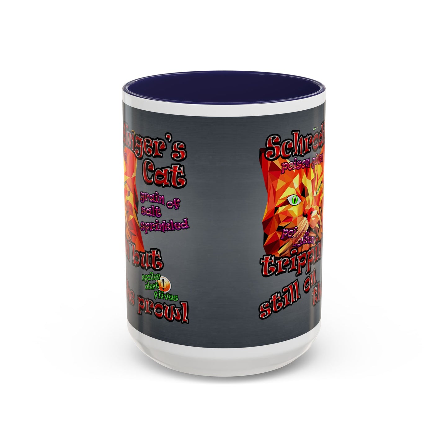 schrodinger's cat - Accent Mug (grey-light grey)