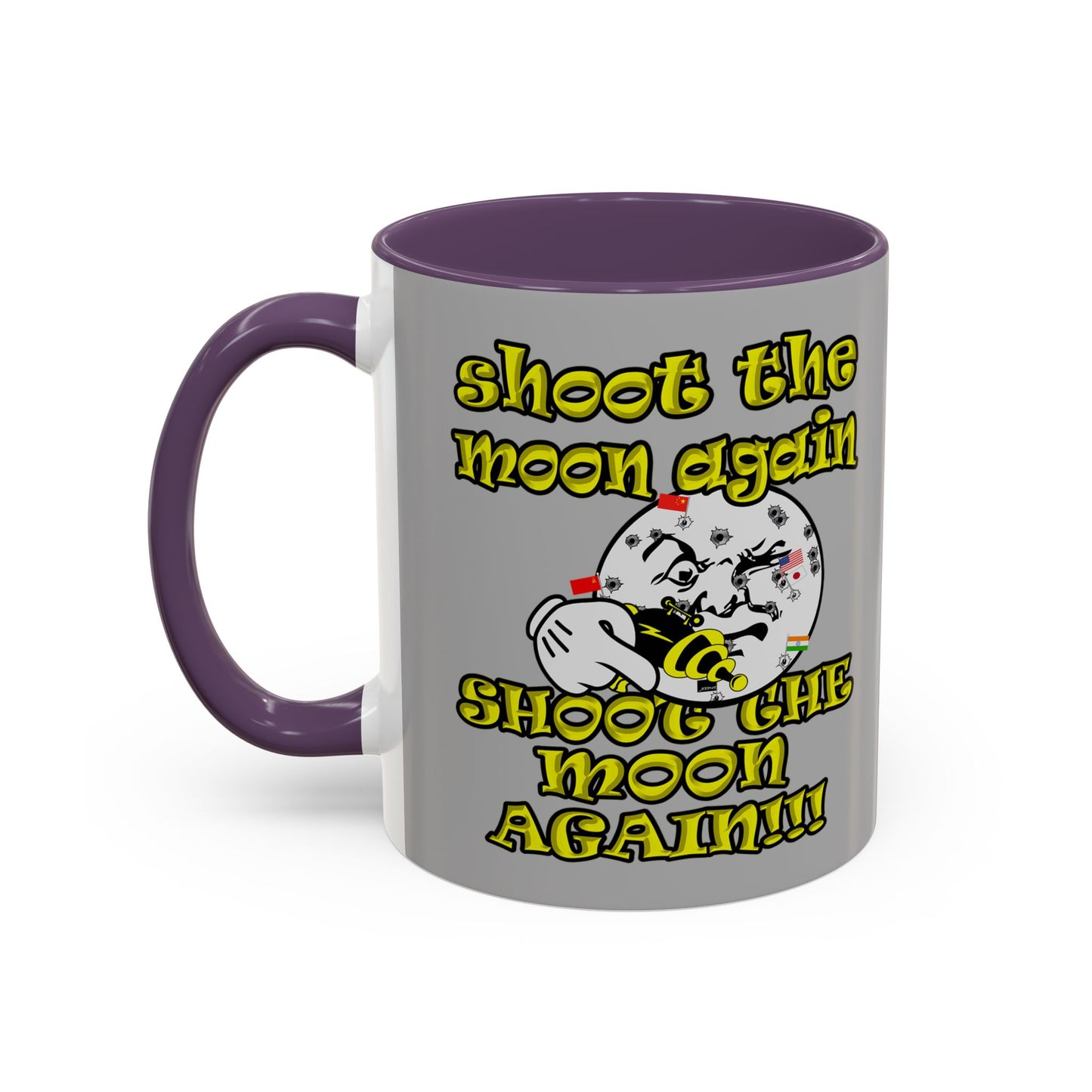 shoot the moon again - Accent Mug (light grey)