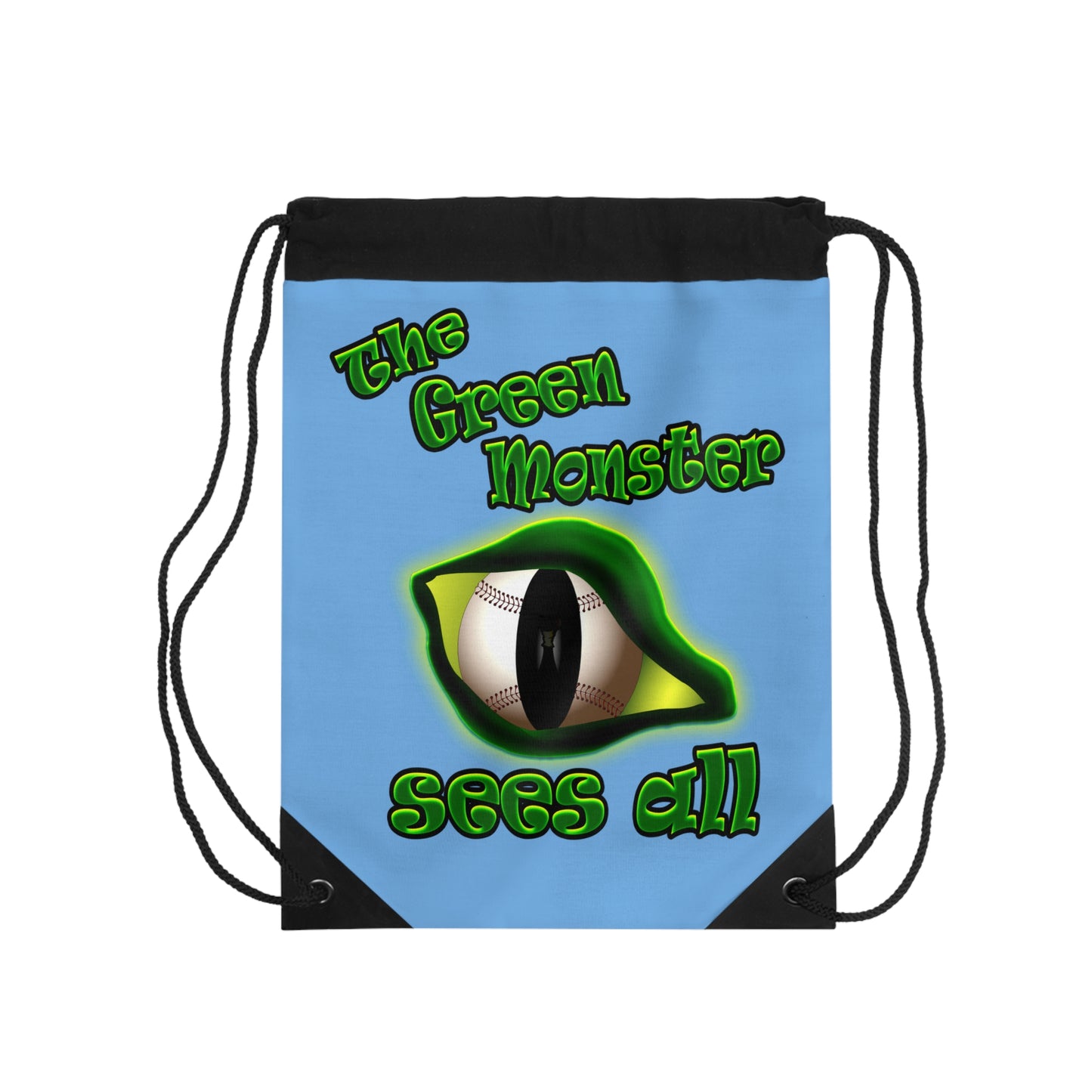 green monster - Drawstring Bag (light blue)