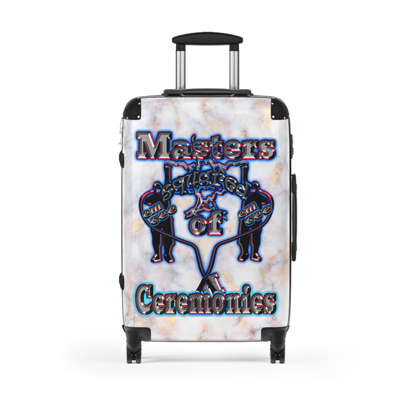 em cee squared - Suitcase (white marble)