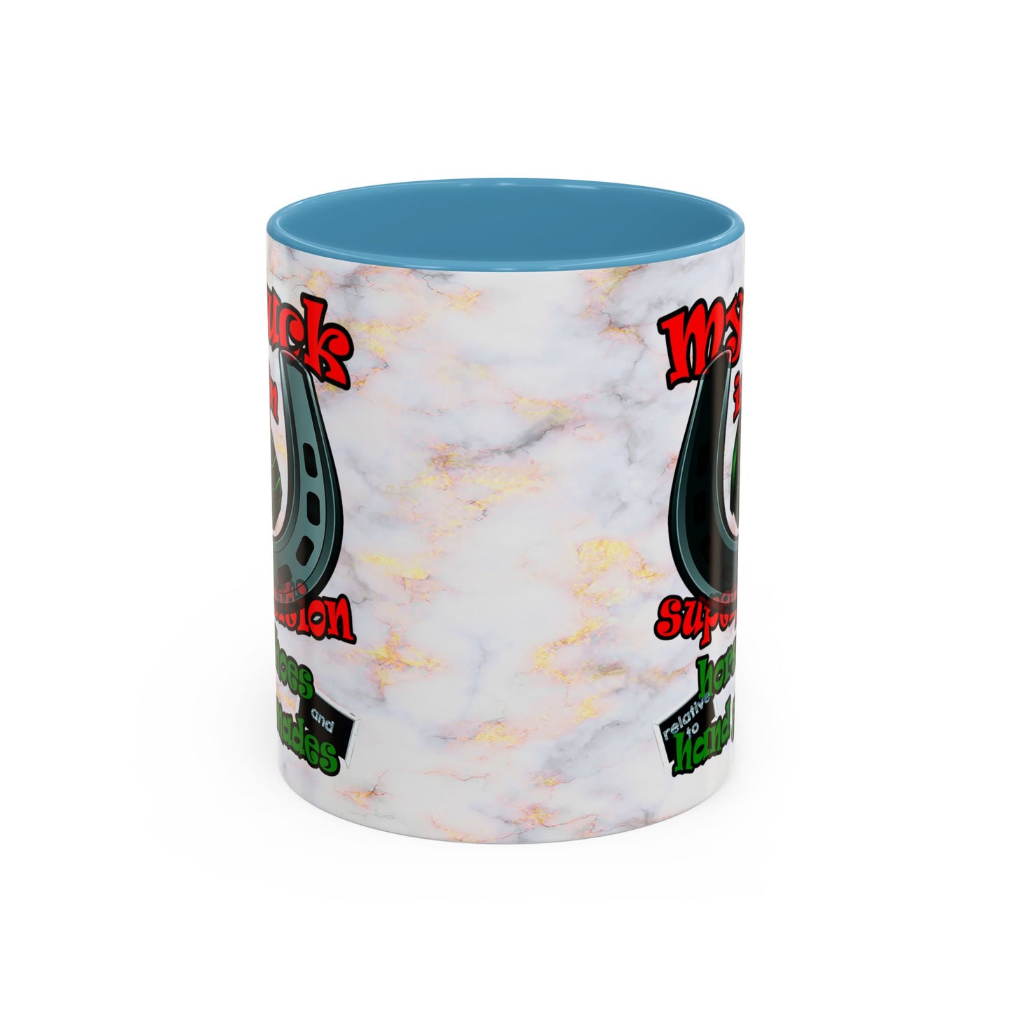 my luck - Accent Mug (white marble)