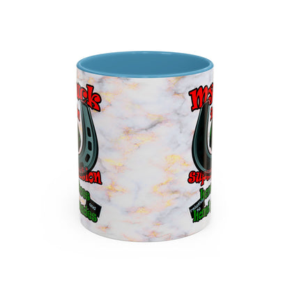 my luck - Accent Mug (white marble)