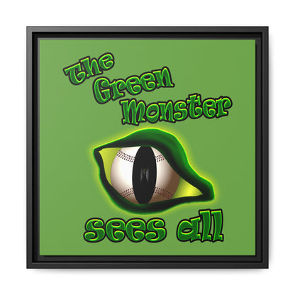 green monster - framed canvas art (green)