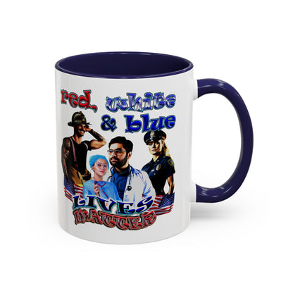 rw&b lives matter - Accent Mug (white)