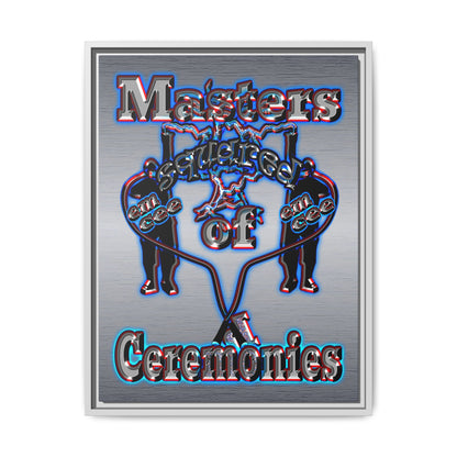 em cee squared - framed canvas art (brushed nickel)
