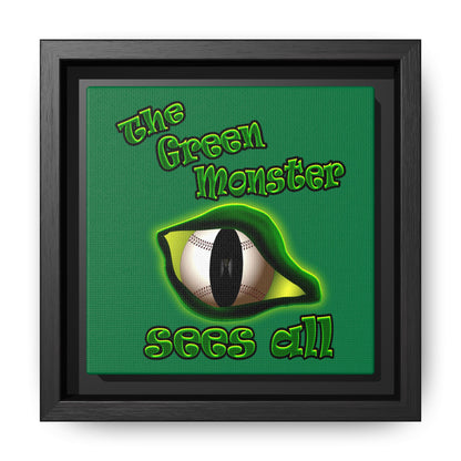 green monster - framed canvas art (dark green)