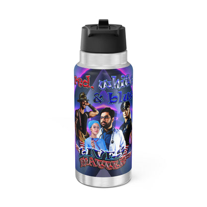 rw&b lives matter - Gator Tumbler, 32oz  (grey-pink wave)