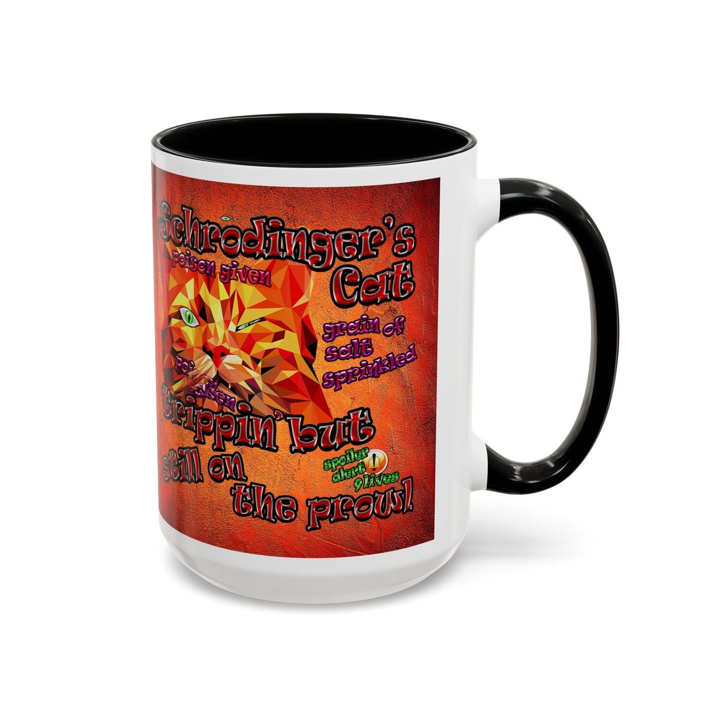 schrodinger's cat - Accent Mug (burnt orange)