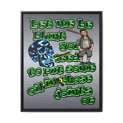 og - framed canvas art (brushed nickel)
