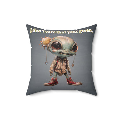 I don't care that your grey - Spun Polyester Square Pillow - (grey-light grey)