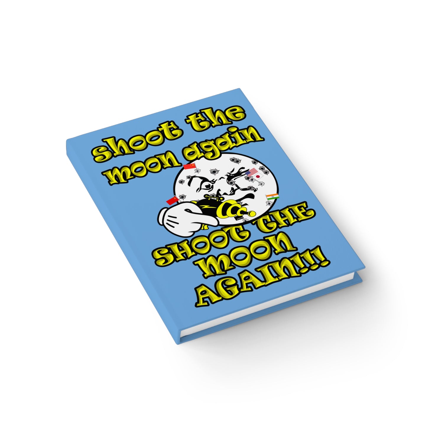 shoot the moon again - journal-blank (light blue)