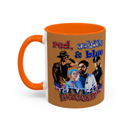 rw&b lives matter - Accent Mug (light brown)