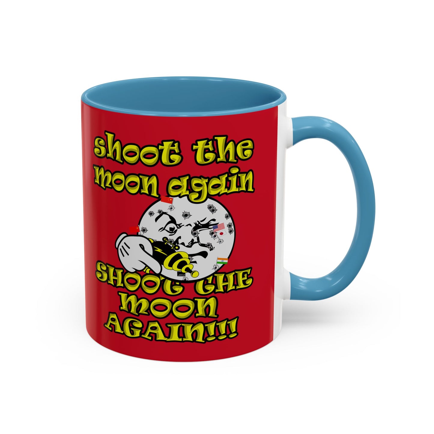 shoot the moon again - Accent Mug (dark red)