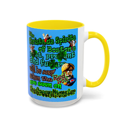 christmas spirits of boston - Accent Mug (light blue-purple wave)