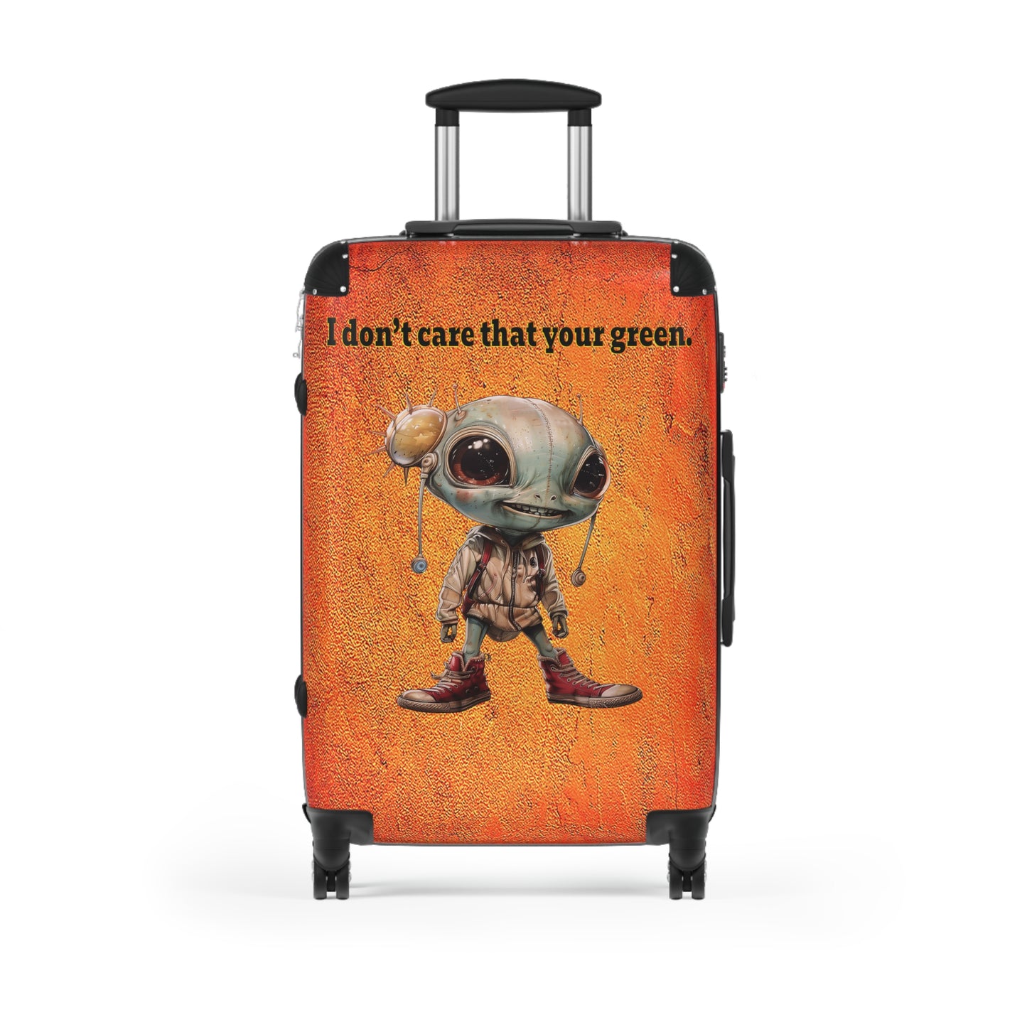 I don't care that your green - Suitcase (burnt orange)