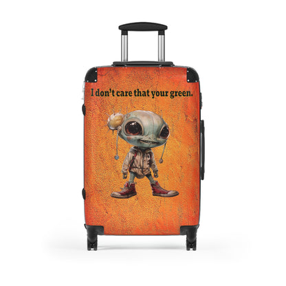 I don't care that your green - Suitcase (burnt orange)