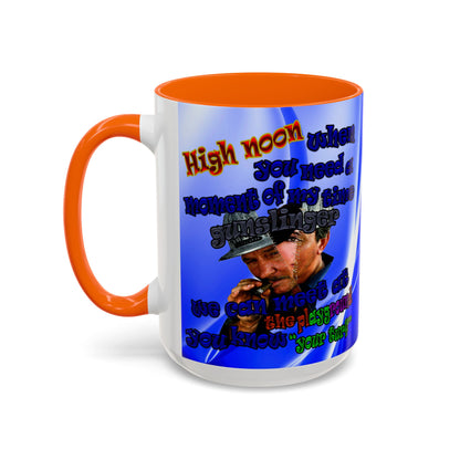 high noon - Accent Mug (blue-white wave)