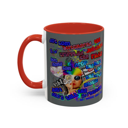 drop the beat - Accent Mug (dark grey)