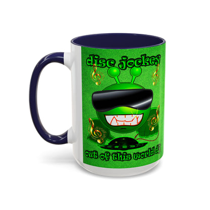 disc jockey - Accent Mug (green turf)