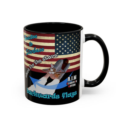 shoot for the stars - Accent Mug (black)