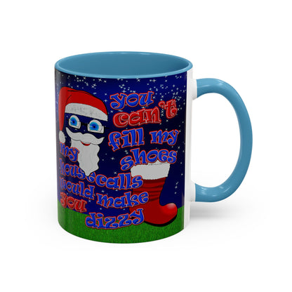 santa's shoes - Accent Mug ('snoops' background)