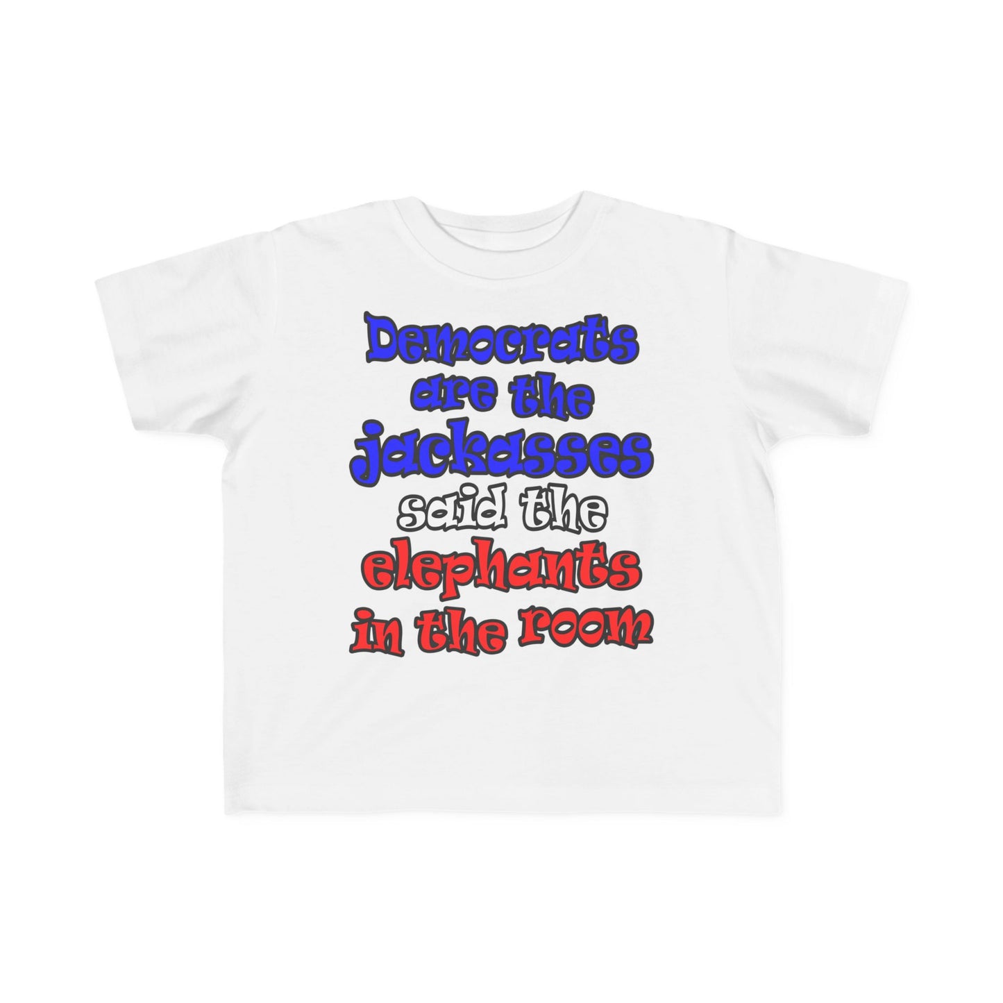donkeys and elephants - Toddler's Fine Jersey Tee