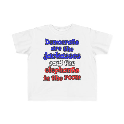 donkeys and elephants - Toddler's Fine Jersey Tee